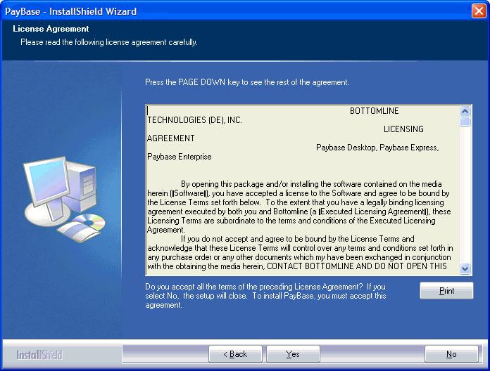 TECHNICAL NOTE PB02 5 Figure 2.4 The License Agreement screen Read through the License Agreement and print it if need be. Click Next.