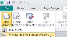 by Step Mail Merge Wizard Select Use an Existing List At the bottom for Step 1 select Next: Create or connect to a recipient list From the right side