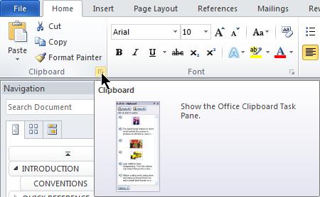 Items are added to the Office Clipboard, in exactly the same way as for the Windows Clipboard, except that each new entry accumulates in a list rather than replacing the original entry.