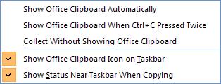 Introduction Microsoft Word 2010 Text Editing in Documents Options Button: Displays a pick list of options affecting the display of, and therefore the accessibility of, the Office Clipboard.