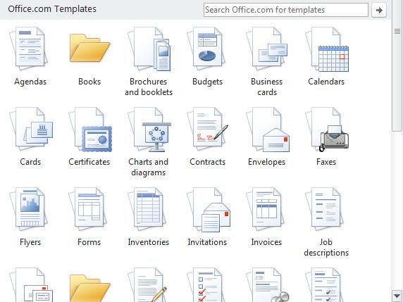 Introduction Microsoft Word 2010 Managing Documents When highlighted, Word provides access to a wide variety of templates available on the Office.Com website. Explore!