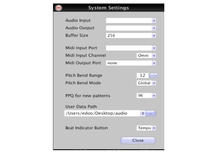 System Settings The Systems function is used to edit global machine settings.