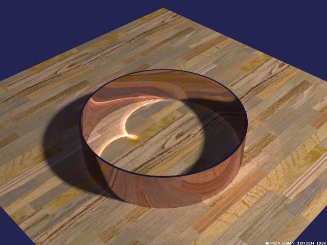 Reflection inside a metal ring 50000 photons / 50 photons in radiance estimate