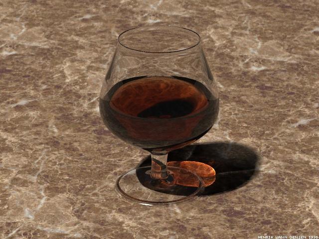 Cognac glass Biased Monte Carlo ray tracing: