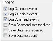 The Logging section contains options for logs and saves.