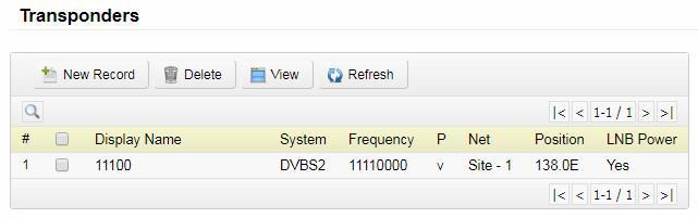 5.3 DVB Management 5.3.1 Transponders(DVBS/S2,