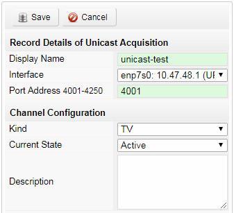 5.3.6 Modulators use with TBS DVB-C modulator 5.4 Import Stream Management 5.4.1 Unicast Stream Import You can input the unicast stream here,press New Recorder to create a new one.