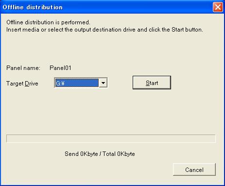 USB Memory Procedures Distribution Main window Click the [Distribution] button in the <main window>.