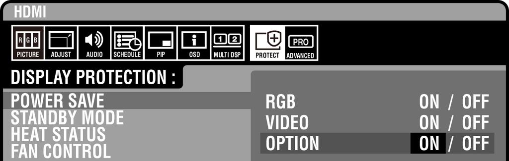 Media Player s Power supply From the ADVANCED menu, set the power supply to Enable and select the Apply button.