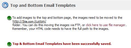 Manage Emails 83 Figure 4-4-4: Top and Bottom for Text Email 5. If you want to cancel or start again, click on Reset form button. 6.