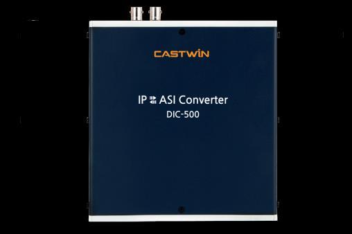 IP ASI Converter DIC-500 DIC-500 is a complete cost-effective solution to transform IP to ASI and backwards ASI to IP with GigE interface just in one device.