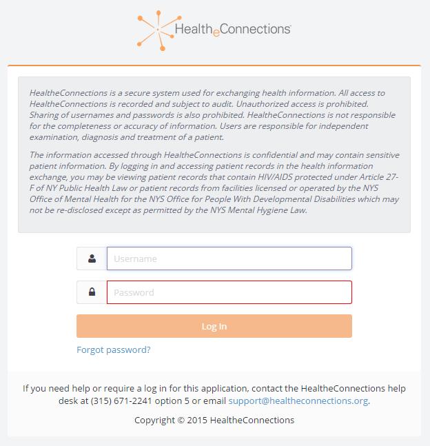 myconnections Login Web address (bookmark) for HIE log-in page: https://hie.healtheconnections.org There are two ways to create a shortcut to this log-in page.