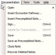 Creating a Precompleted Note Open a patient chart. Then open and select the PowerNote you wish to use.