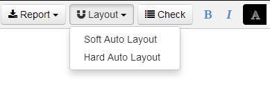 Auto Layout There are two layouts to choose from, hard and soft. Soft layout resets the action s x and y positions back to the default location but do not reset the width or height.