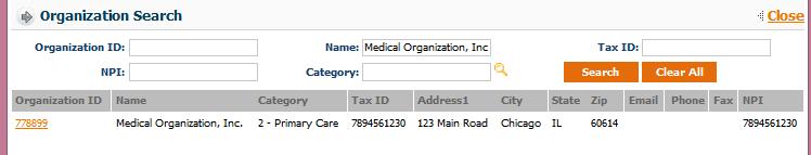 Select the organization by clicking the Organization ID. Step 5: Enter the check number that the EOB was paid with.
