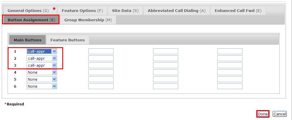 There must be 3 call appearances setup for the Myco sets for Call Waiting to work.