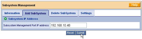 VTrak 15110/12100/8110 Quick Start Guide Add a Subsystem (VTrak) 1. Click on Administrator Tools icon to display the menu. 2. Click on the Subsystem Management icon. 3.