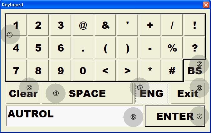 [Fig B-2]Input No and special symbol 1 Keyboard Key : After clicking the key button of the letters you want, check the letters are input as you want.