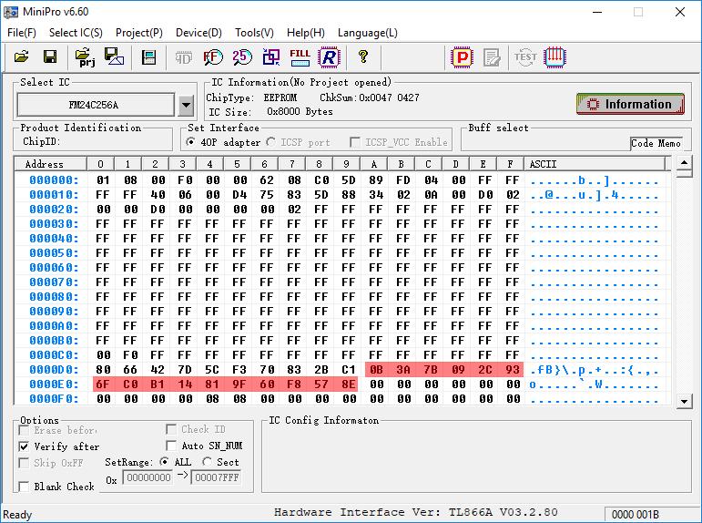 Klostermeier and Deeg Case Study: Security of Modern Bluetooth Keyboards 9 Figure 7: Memory dump of the EEPROM chip containing the Bluetooth link key of the paired device The following output shows