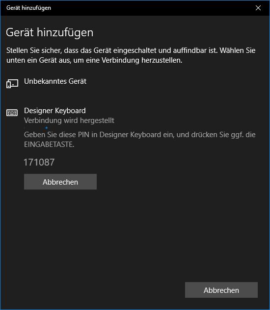 Klostermeier and Deeg Case Study: Security of Modern Bluetooth Keyboards 18 Figure 10: The PIN a user must enter upon pairing (displayed by Windows 10) However, when pairing the keyboard of 1byone