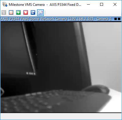 Floating window: PTZ from live cameras: If the selected camera has PTZ capabilities, the PTZ controls will be displayed above the image window. The PTZ controls can be operated as needed.