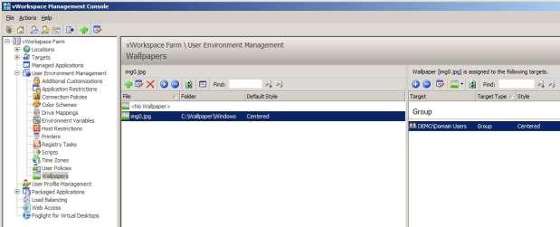 10 User Environment Management vworkspace provide central management for user resources such as application restrictions on TS\RDSH, connection policies, colour schemes, wallpaper, logon scripts and