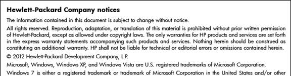 11 Technical information The technical specifications and international regulatory information for the HP Photosmart are provided in this section.