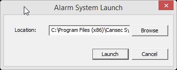When you launch the program from the File menu, you will be prompted to browse to the folder where it was installed: You may also launch this program, if installed, by clicking on the Launch Central