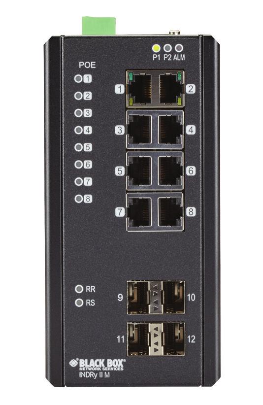 INDUSTRIAL MANAGED GIGABIT POE ETHERNET SWITCH (LIE1014A) TOP VIEW WHAT S INCLUDED WITH THE LIE1014A (1) INDUSTRIAL MANAGED GIGABIT POE ETHERNET SWITCH (1) DC TERMINAL BLOCK (8) RJ-45 PORT DUST