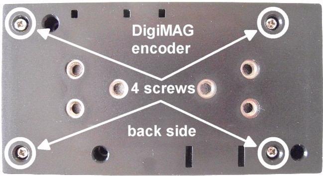 Opening the DigiMAG Encoder Remove the 4 screws