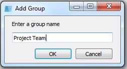 Add a contact group To create a group of contacts, click the Add button, then select Add Group and enter the name of the group.