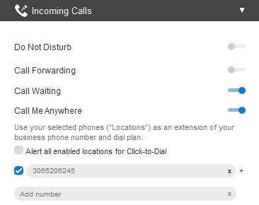 To access the Incoming or Outgoing Calls settings: Click File in the top header, then Preferences, then Incoming or