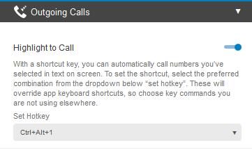The call settings you can change are: Do Not Disturb Call Forwarding Call Waiting Call Me Anywhere Highlight to Call