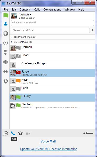 A contact s conference bridge can be directly dialed into if Dial-in Number and Conference ID is saved within their contact profile.