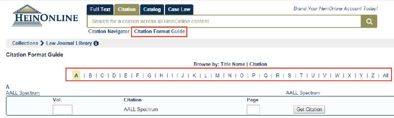Enter a volume number and start typing a journal s abbreviation for a convenient drop-down list of potential title matches to appear.