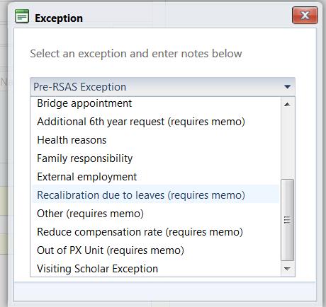 Exceptions If the action requires an exception, click Exceptions. Exception popup window will appear. 1.
