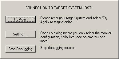 You will see a blue status bar from left to right at the bottom of your screen indicating the download process of the debug program.