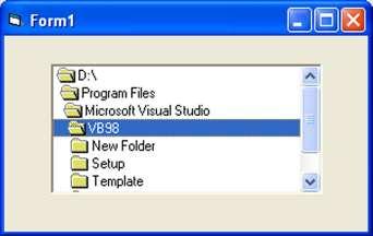 in your computer as shown in Figure 3 Figure 3 The Directory List Box What an event is The look of a Visual Basic application is