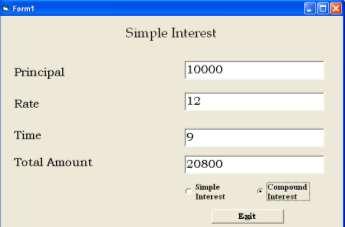 EXPERIMENT NO. 2 AIM : Develop an application to calculate interest.it should accept rate of interest, period for calculation of interest, amount on which interest to be calculated.