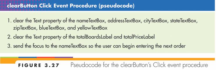 Coding the clearbutton s Click Event Procedure