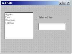 Add a label with the caption shown and a text box to your form Change the name of the text box to txtselection.