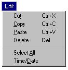 and Copy, when you select the Edit menu and press C, the Copy command will be selected, but the application will not carry out the command until the user presses ENTER.