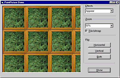 The PaintPicture demonstration program shows several graphic effects. The Image Control Image controls are far less complex than PictureBox controls.