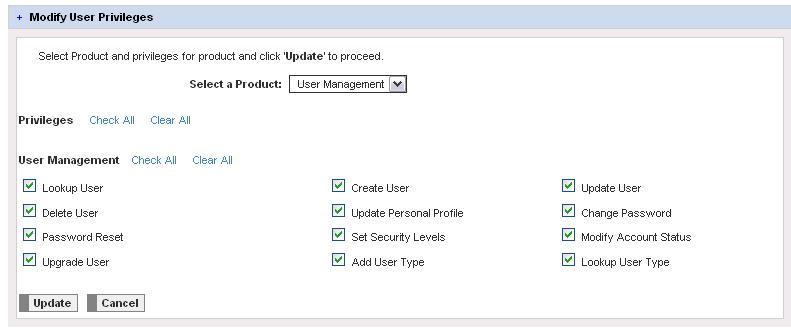 The Administrative User also has the ability to create, modify, and delete a user from the application.