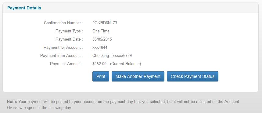 Payment Confirmed. If there are no issues when the customer confirms the payment they will be shown a payment confirmation page.