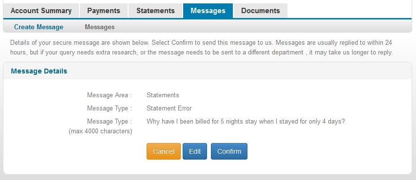 Message Content. This field allows the customer to enter the message content, up to 4,000 characters.