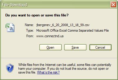 A Save dialog box will pop up. Step 12: You can either click Open or Save, depending on what you want to do with the file.