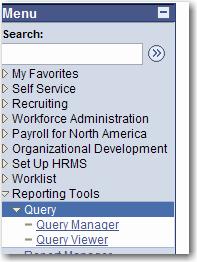 Query Query Manager or Query Viewer Query Manager Used to view the definition of an existing query, edit an