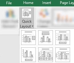 Tools 4. Select a chart on the worksheet 5. Click on Quick Layout on the Chart Design tab 6.