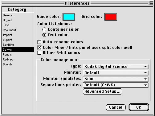 MANAGING COLOR IN ILLUSTRATION APPLICATIONS 66 FreeHand 10.x, 9.x, and 8.x for Windows and Mac OS The information in this section applies to both the Windows and Mac OS versions of FreeHand.